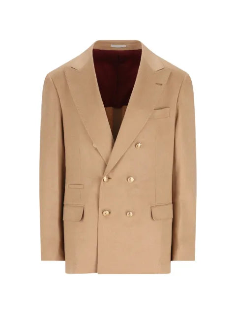 Brunello Cucinelli double-breasted peak-lapel blazer