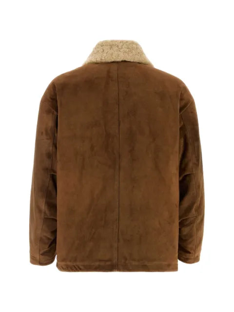 Salvatore Santoro shearling-collar suede jacket