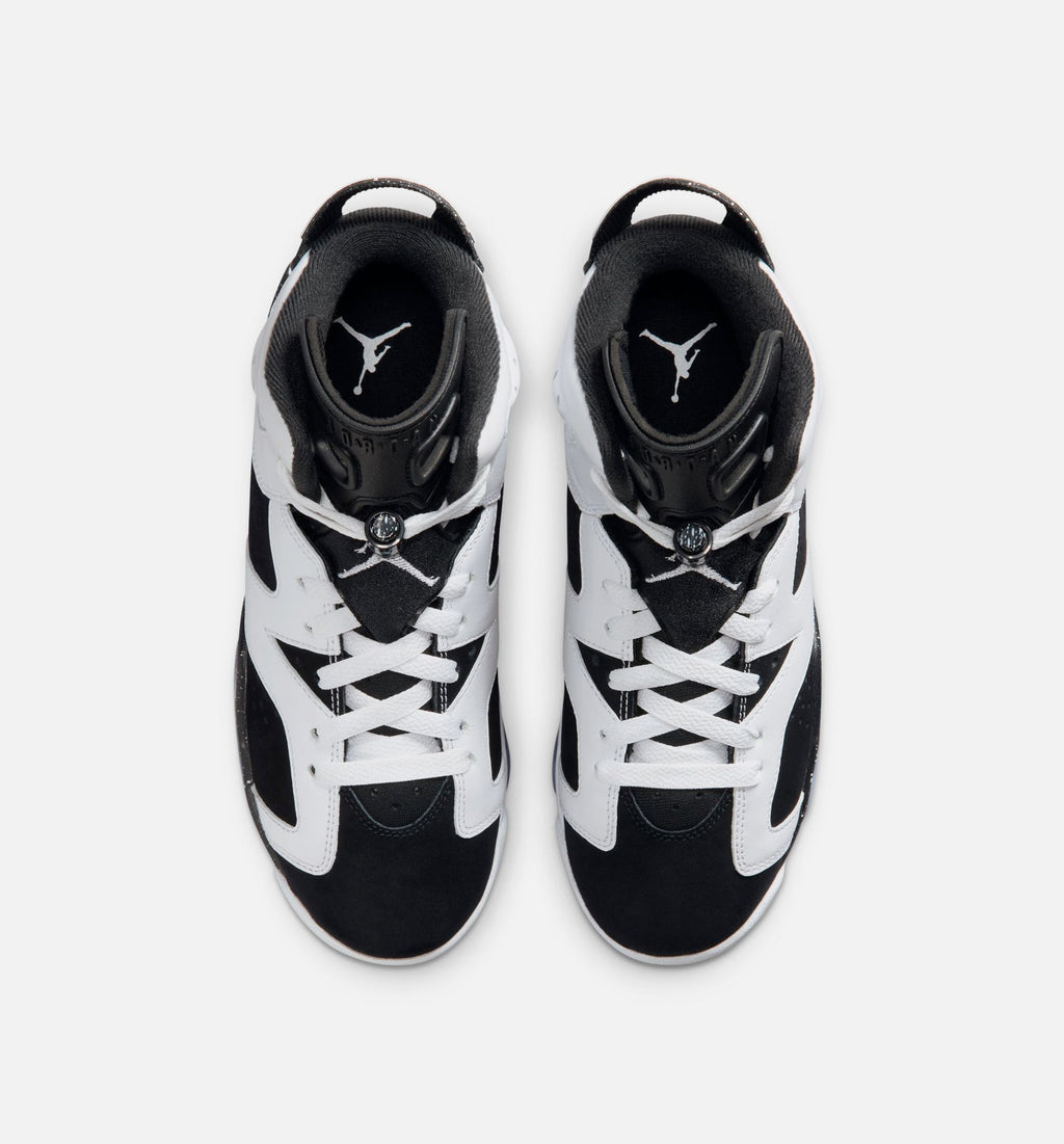 Air Jordan 6 Retro Black and White Grade School Lifestyle Shoes (GS)