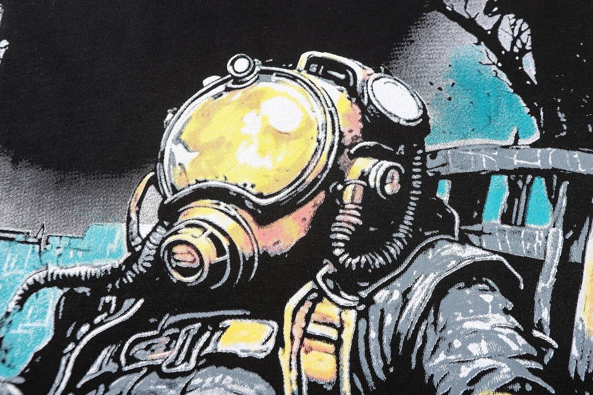 MIXED EMOTION Rhinestone-Style Graphic T-Shirt