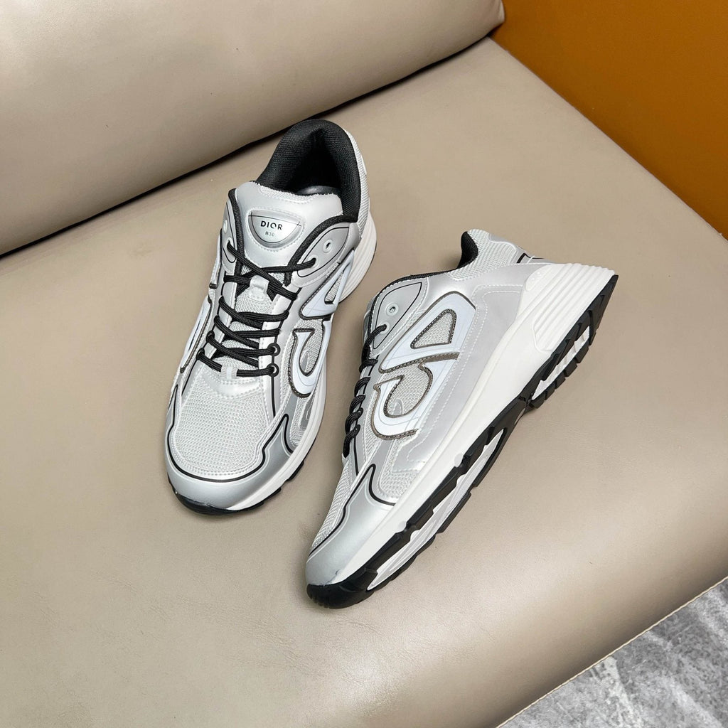 Dior Light Gray and Silver Sneakers