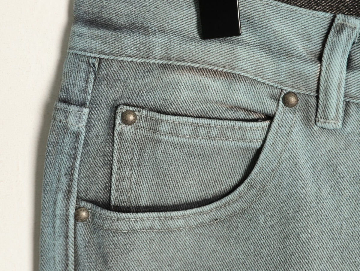 Louis Vuitton Gradient Denim Jeans - Light Blue and Charcoal